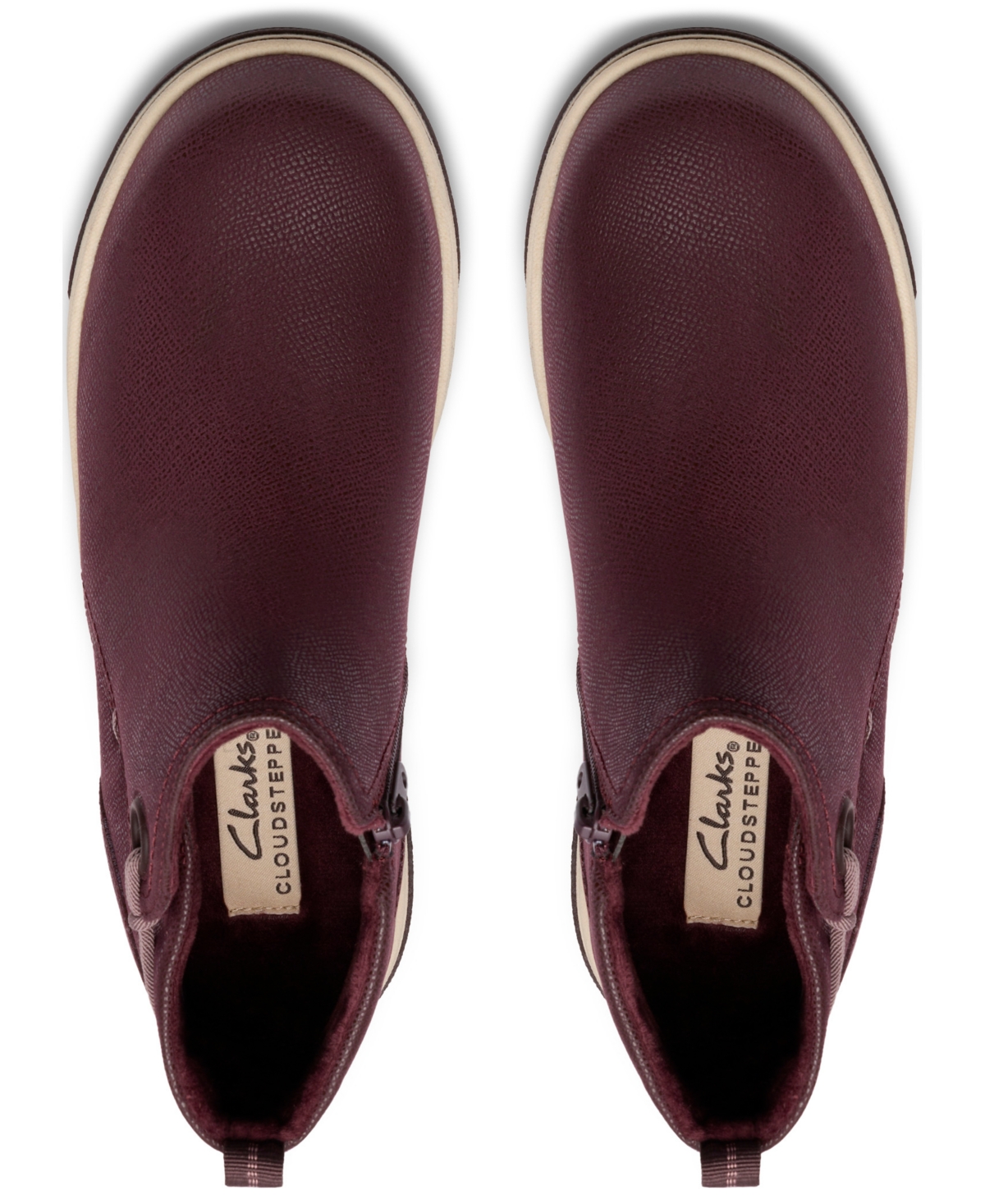 Clarks Cloudsteppers Women's Breeze Derby Wedge Booties In Burgundy
