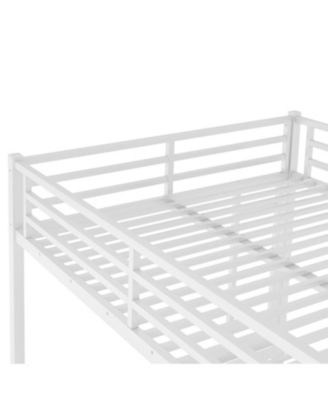 Metal Queen/Queen Bunk Bed Space-Saving White
