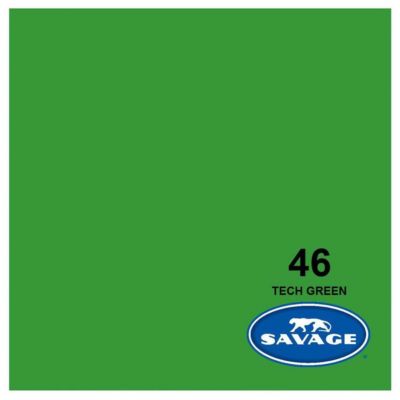 Widetone Seamless Background Paper, 86" wide x 36' Tech Green, #46 - Bundle With Flashpoint 10' Background Support System Air Cushioned,