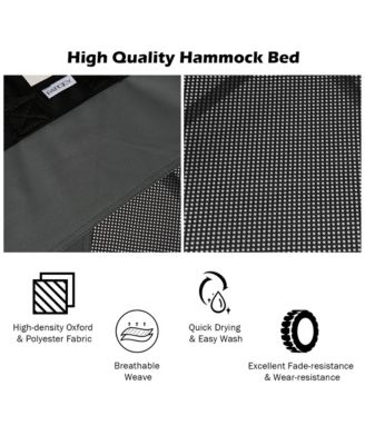 Folding Hammock Indoor & Outdoor Hammock with Side Pocket & Iron Stand