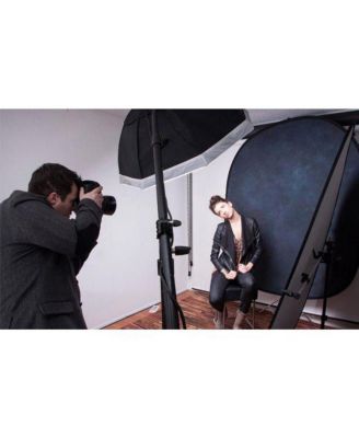 60x72" Collapsible Disc / Reversible Muslin Style Background - Indigo Nights