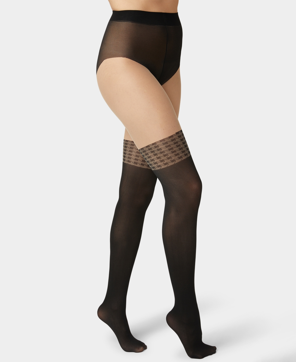 Hue Women's Faux Thigh High Tights In Black