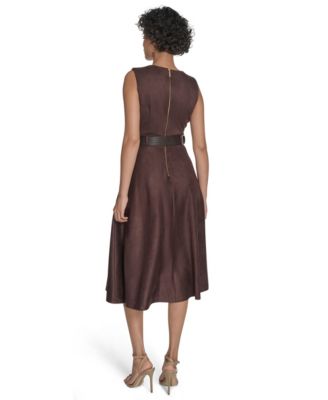 Women's Belted Midi Dress