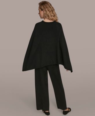 Women's Poncho Sweater & Pull-On Sweater Pants
