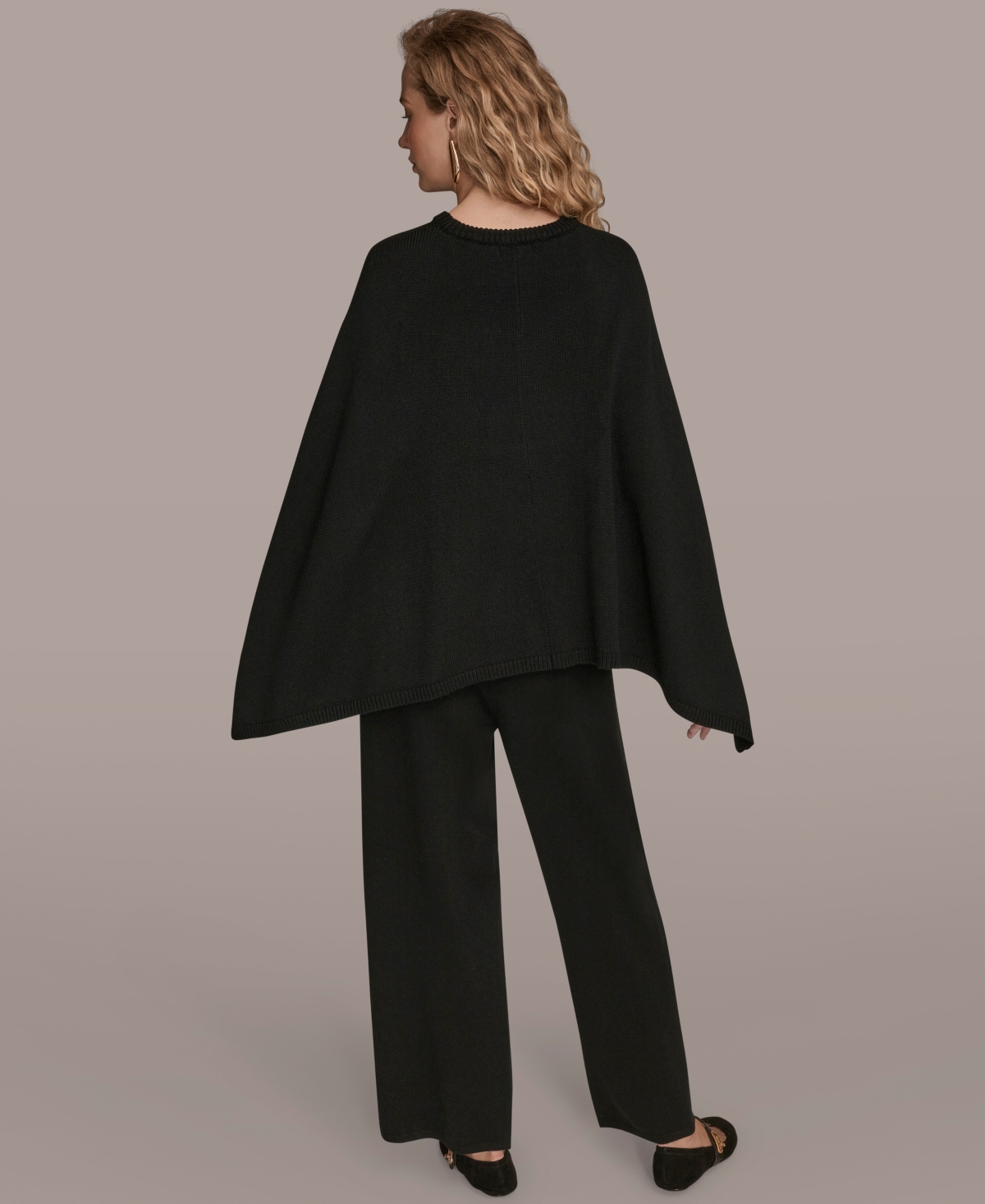 Donna Karan New York Cape Sweater In Black