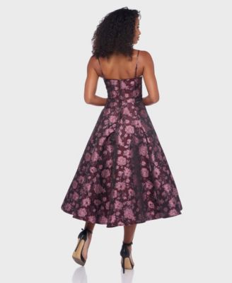 Juniors' Jacquard Midi Dress