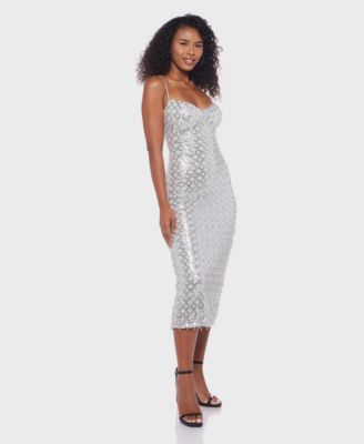 Juniors' Sweetheart Neck Side Slit Dress