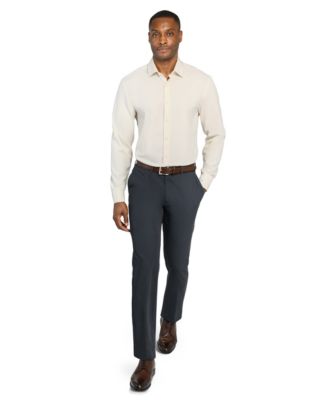 Men's Solid Performance Stretch Cooling Comfort Dress Shirt