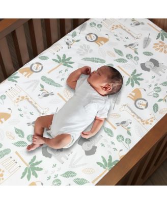 Baby Jungle Friends 5-Piece Safari Animals Nursery Crib Bedding Set