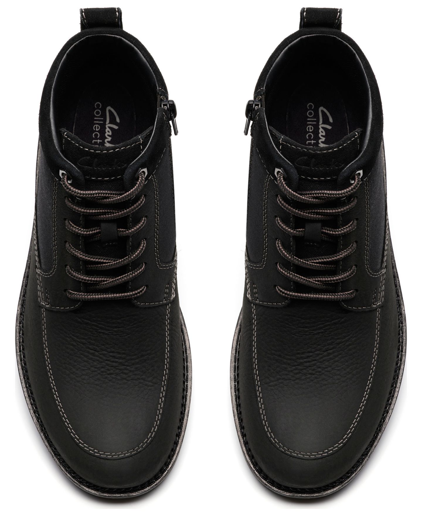 Мужские ботинки Clarks Collection Maplewalk Rise, цвет: Чёрный кожаный — фото 5