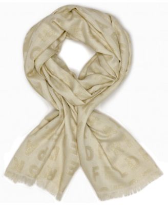 Karl Lagerfeld Paris Eyelash Fringe Neck Wrap - Eggshell 20$