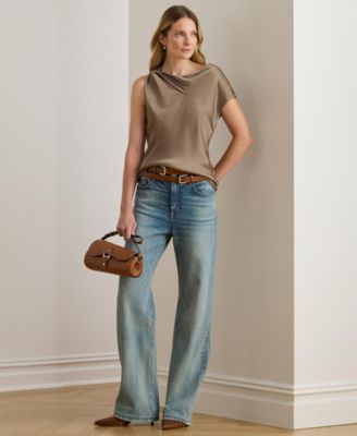 Women's Charmeuse Asymmetrical Blouse