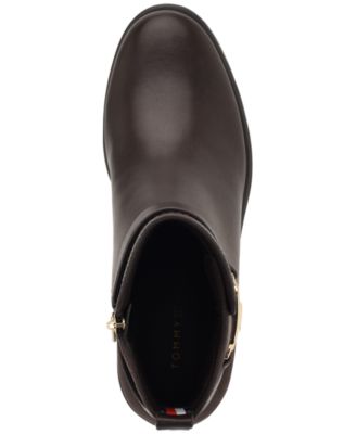 Women's Ivaide Logo Strap Block Heel Booties