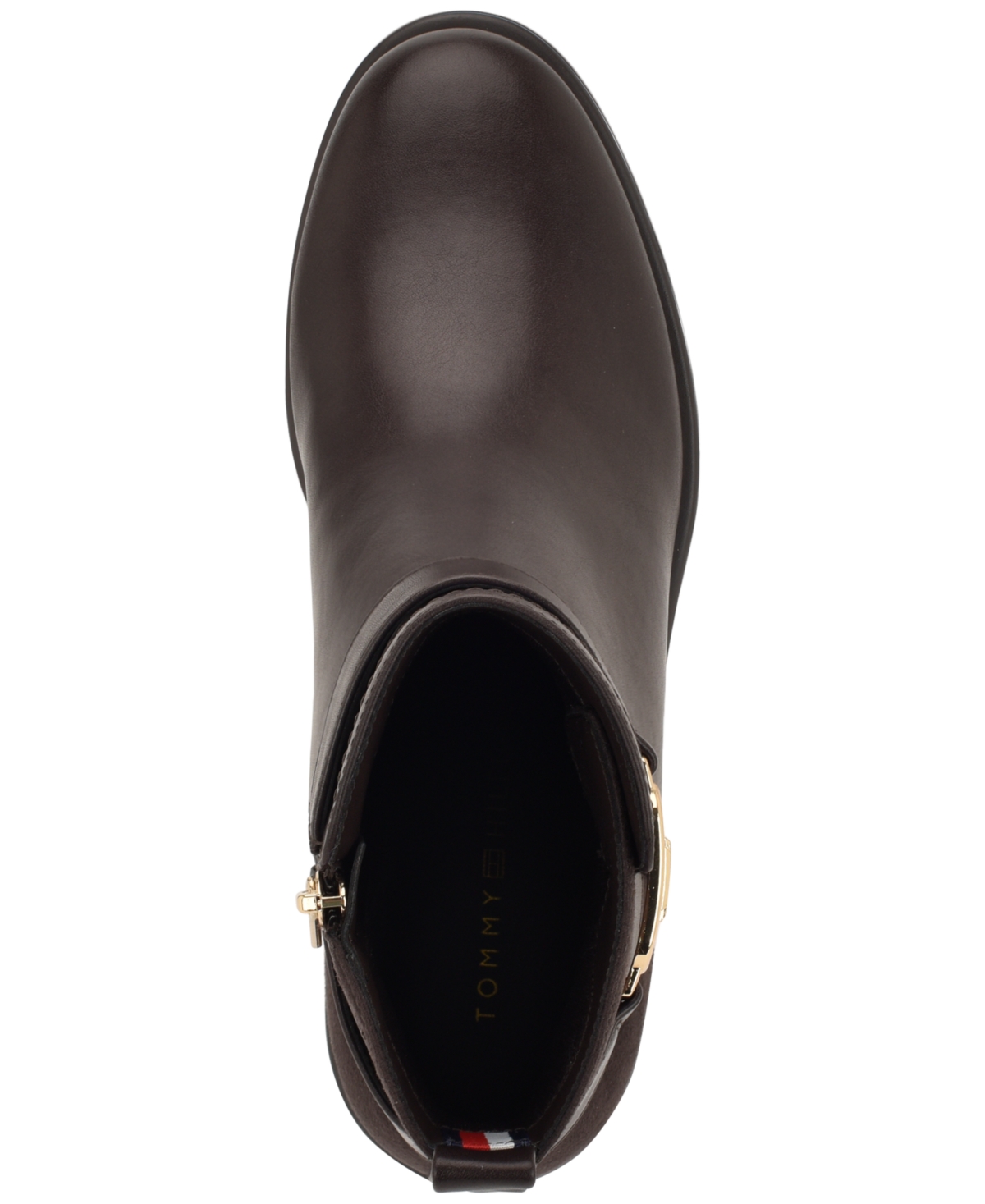Tommy Hilfiger Women's Ivaide Logo Strap Block Heel Booties In Brown