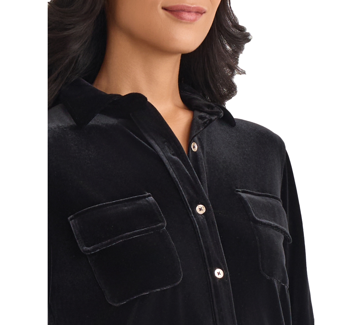 Jones New York Women's Long Sleeve Shirt In Black