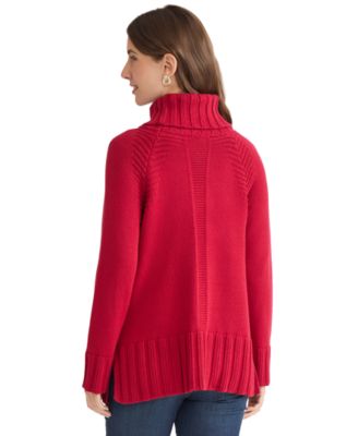 Women's Raglan Sleeve Funnel Neck Sweater