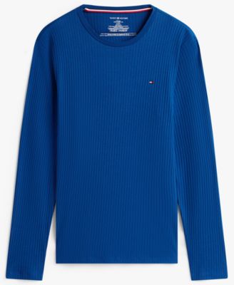 Men's Ribbed Long-Sleeve Pajama Shirt