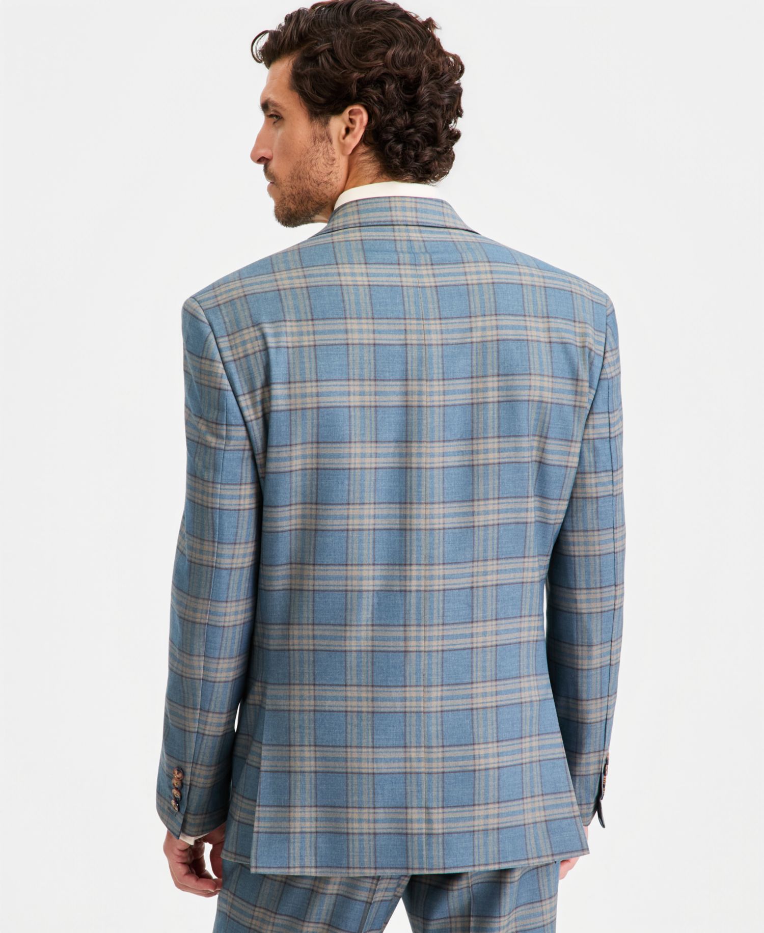 Men's Classic-Fit Plaid Suit Separate Jacket