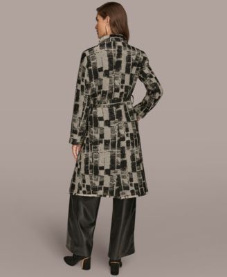 Women's Collared Self Belt Coat