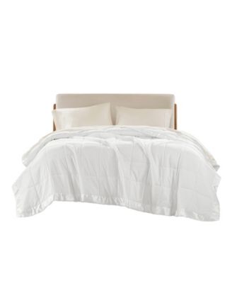 Windom Lightweight Down Alternative Satin Trim Blanket, Twin