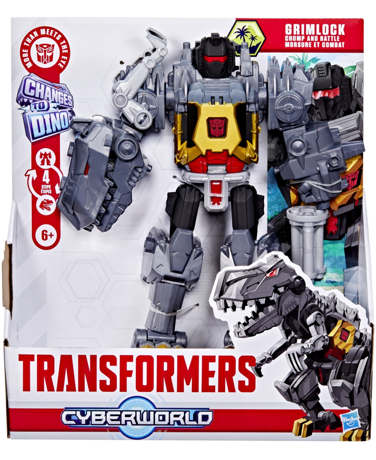 Transformers Cyberworld Grimlock Chomp And Battle In Gray