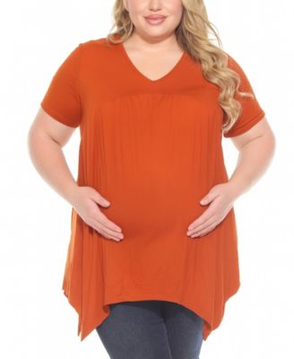 Plus Size Shirred Maternity Top