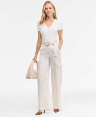 I.N.C. International Concepts - Women's Belted High-Rise Cargo Pants