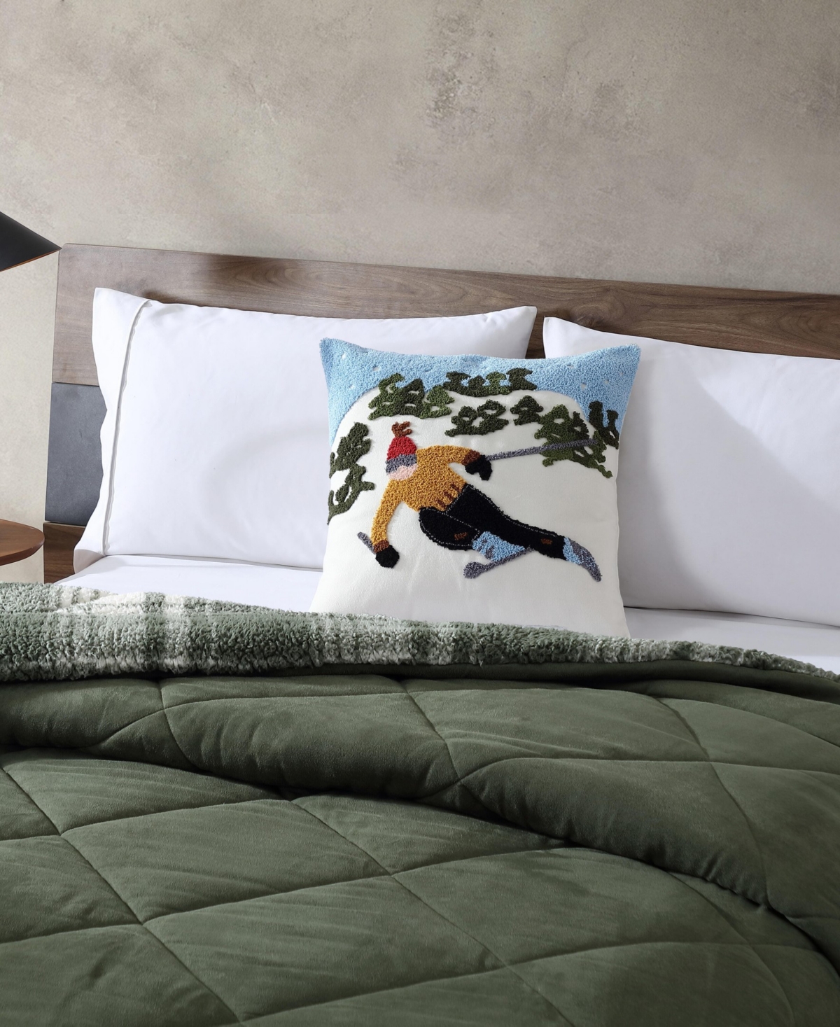 Eddie Bauer Ski Hills Solid Decorative Pillow In Multi