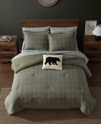 Alpine Plaid Printed Flannel 3-Pc. Comforter Set, King