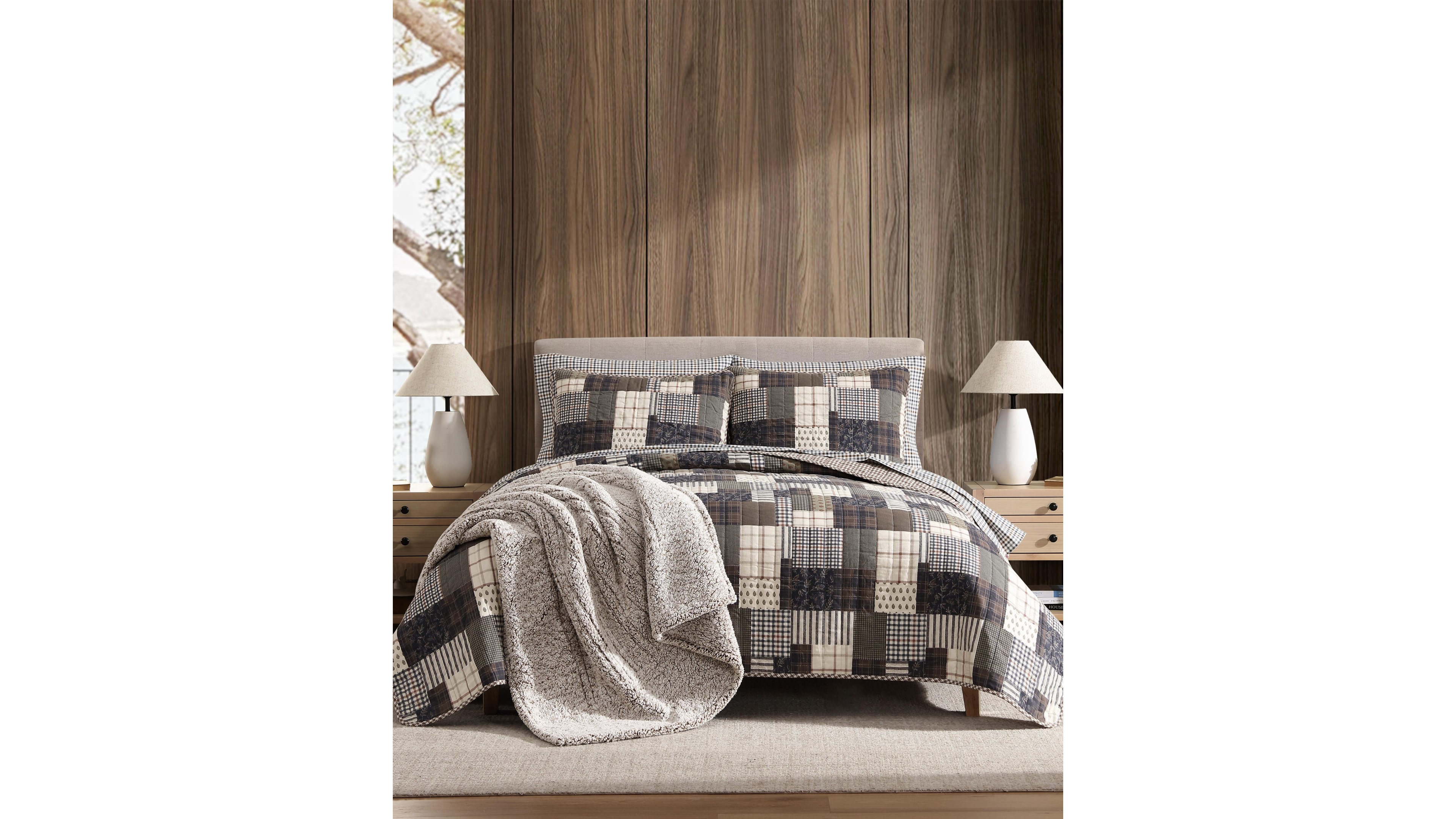 Eddie Bauer Antique Cotton Reversible 2-Pc. Quilt Set, Twin