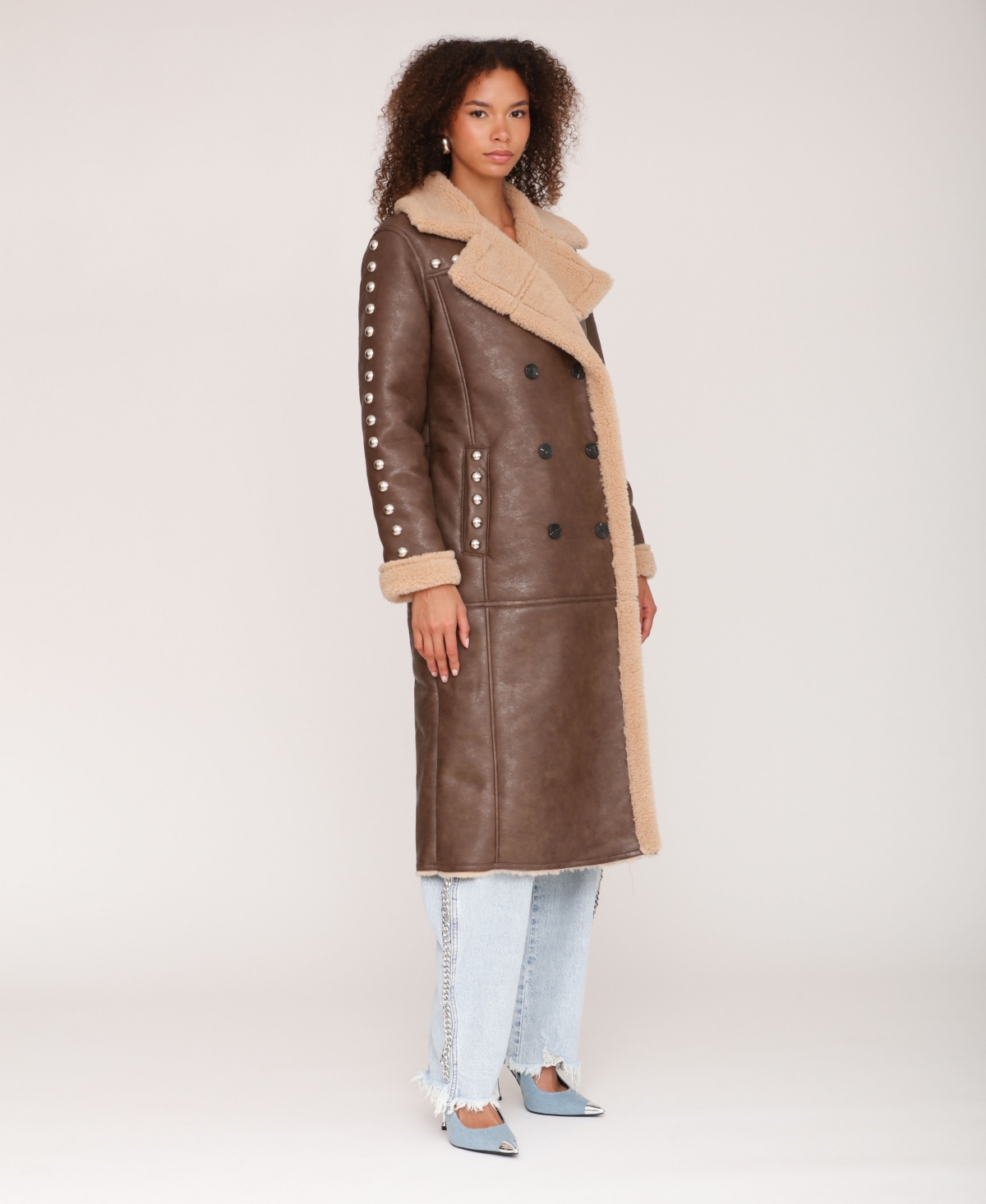 Avec Les Filles Women's Spread Collar Coat In Brown
