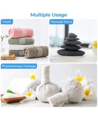 Large Capacity Hot Towel Warmer Towel Steamer with 2-Layer Baskets, 60-Min Timer, Auto Shut-Off