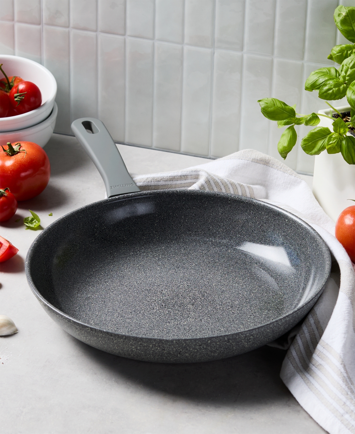 Zwilling Parma Plus Ceramic Nonstick 12" Fry Pan In Gray