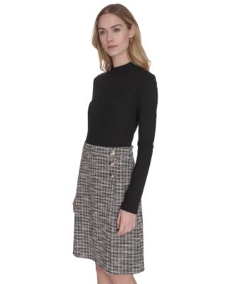 Petite Mock Neck Dress