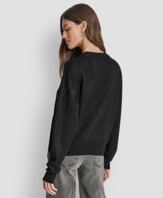 Women's Sparkle Hotfix Long Sleeve Sweater