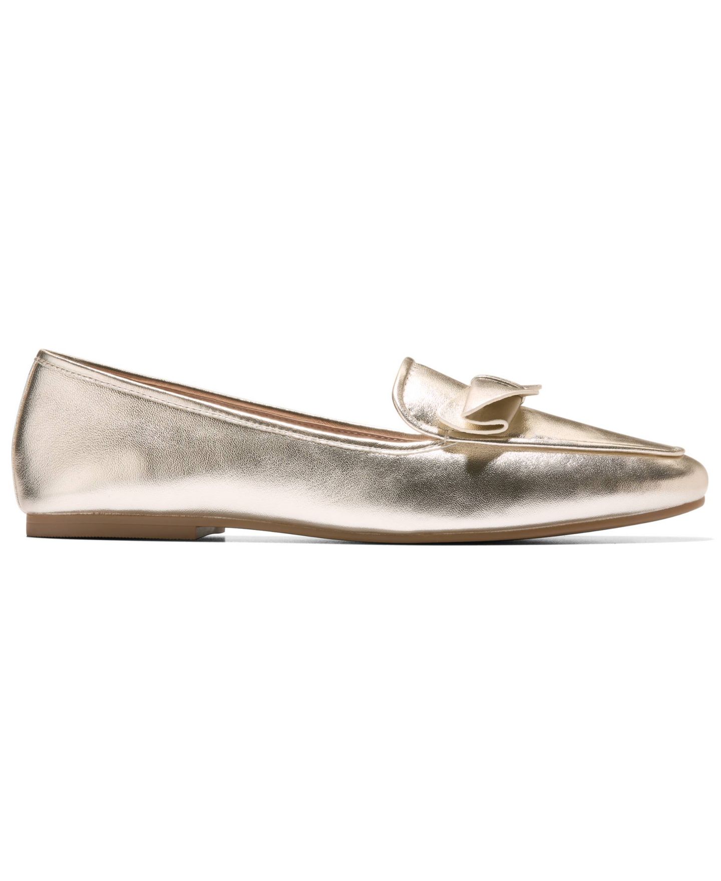 Женские туфли Cole Haan Payson Soft Bow Slip On, цвет: Мягкий золотой кожаный — фото 2