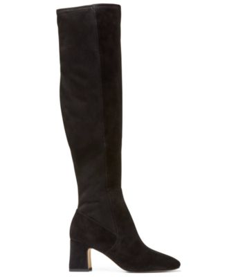 Women's Georgette Over-the-Knee Block Heel Boots