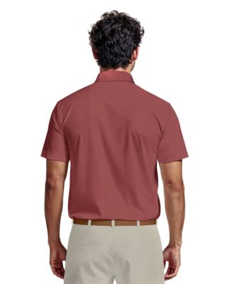 Men's Airflux Solid Mesh Short Sleeve Golf Polo Shirt