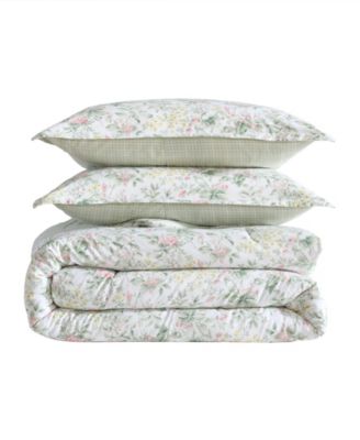 Bramble Floral Cotton 3-Pc. Comforter Set, Full/Queen