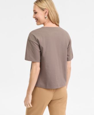 Women's Cotton Embellished Tee, Macy's Exclusive