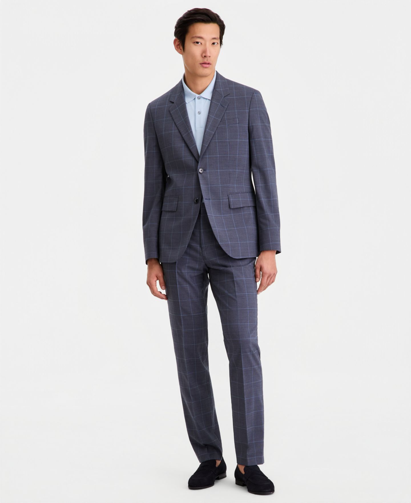 Мужской пиджак Hugo Boss Modern-Fit Suit, цвет: Синий — фото 4