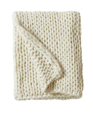 Chunky-Knit Handmade Throw, 50" x 60"