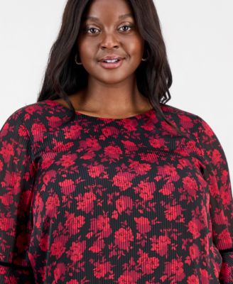 Plus Size Tiered Bell-Sleeve Top