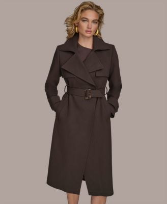 Donna Karan New York - Women's Belted Notched-Collar Trench Coat