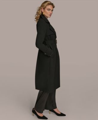 Women's Belted Notched-Collar Trench Coat