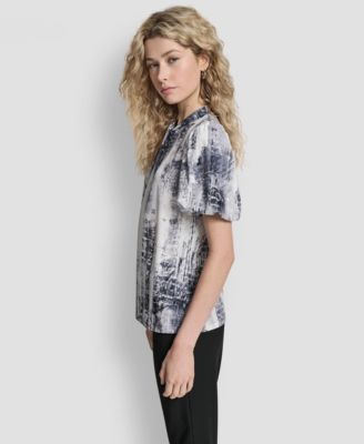 Women's Bell Sleeve Printed Top