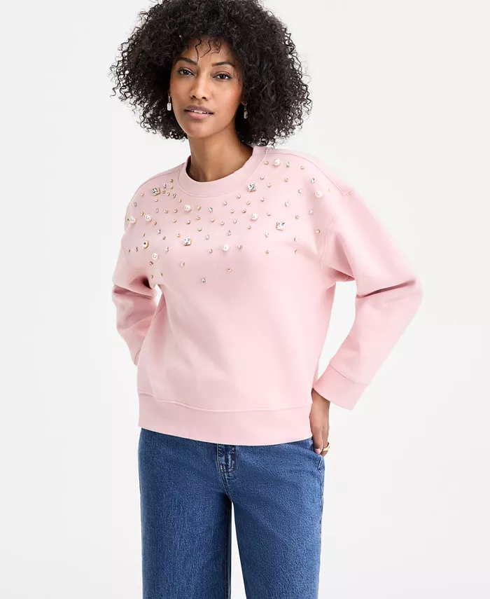 Women's Embellished Crewneck Sweatshirt