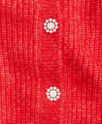 Women's Lurex Rhinestone-Button Cardigan, Macy's Exclusive