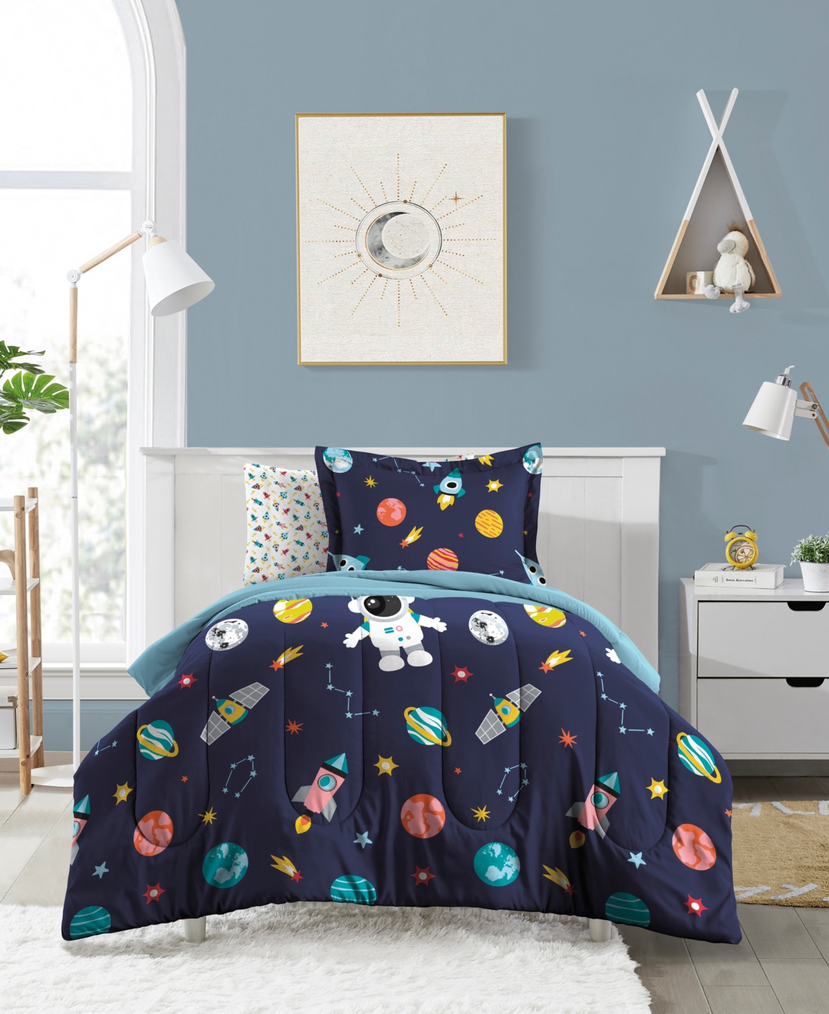 Dream Factory Space Galaxy 5-pc. Comforter Set, Twin In Blue