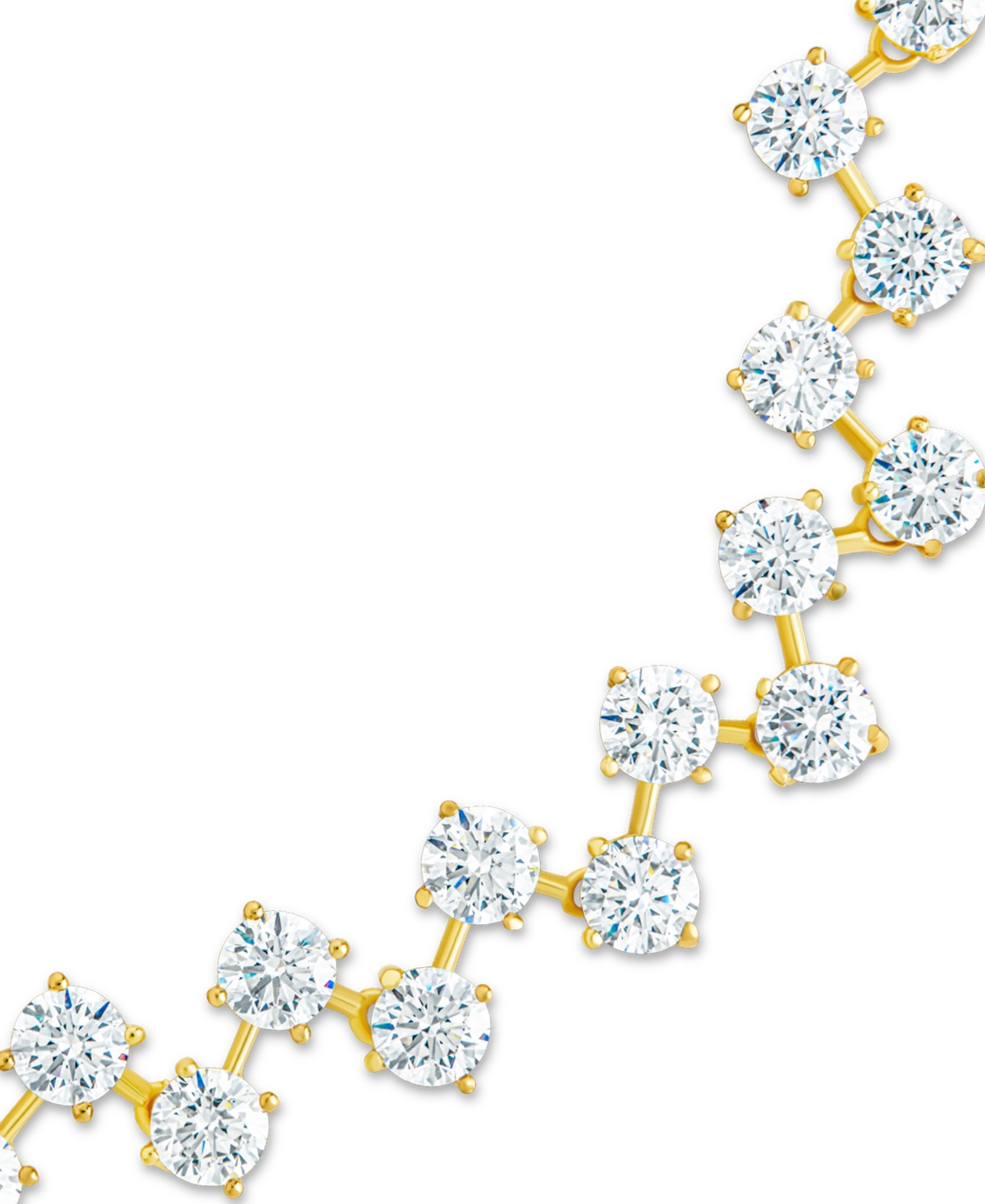 Sterling Forever Carson Cubic Zirconia Classic Tennis In Gold